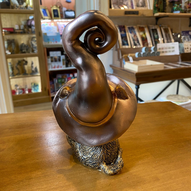 Figurine Chat Sorcier – Effet cuivre patiné