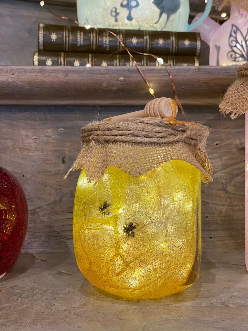 Lanterne artisanale en verre – Inspirée de Winnie et son pot de miel