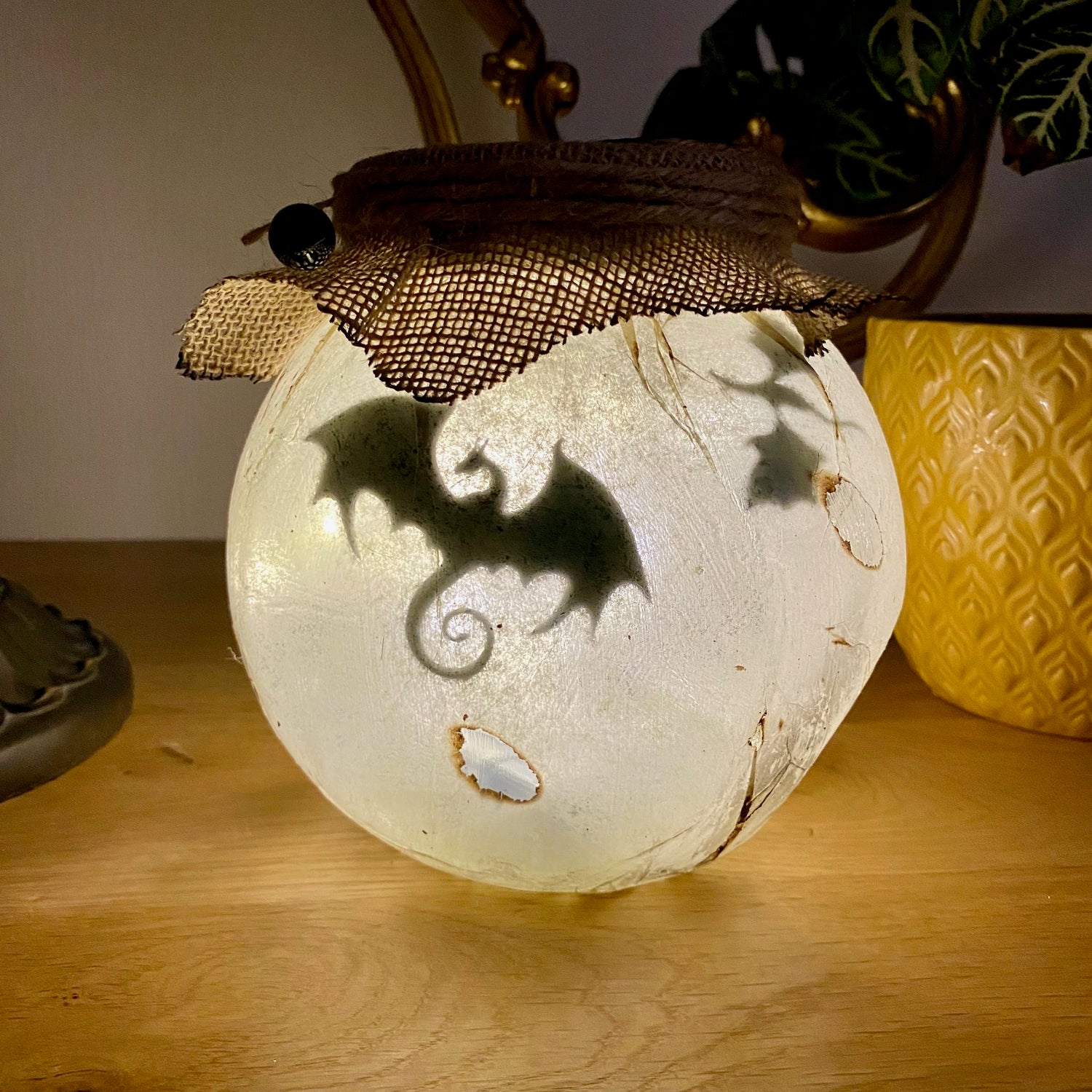 Lanterne artisanale ronde - Dragon