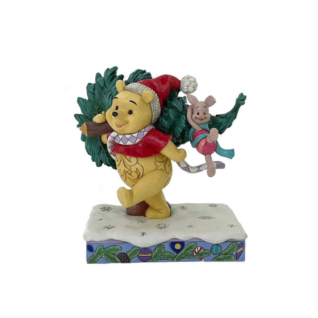 Figurine Disney Winnie l’Ourson & Porcinet de Noël – Collection Jim Shore