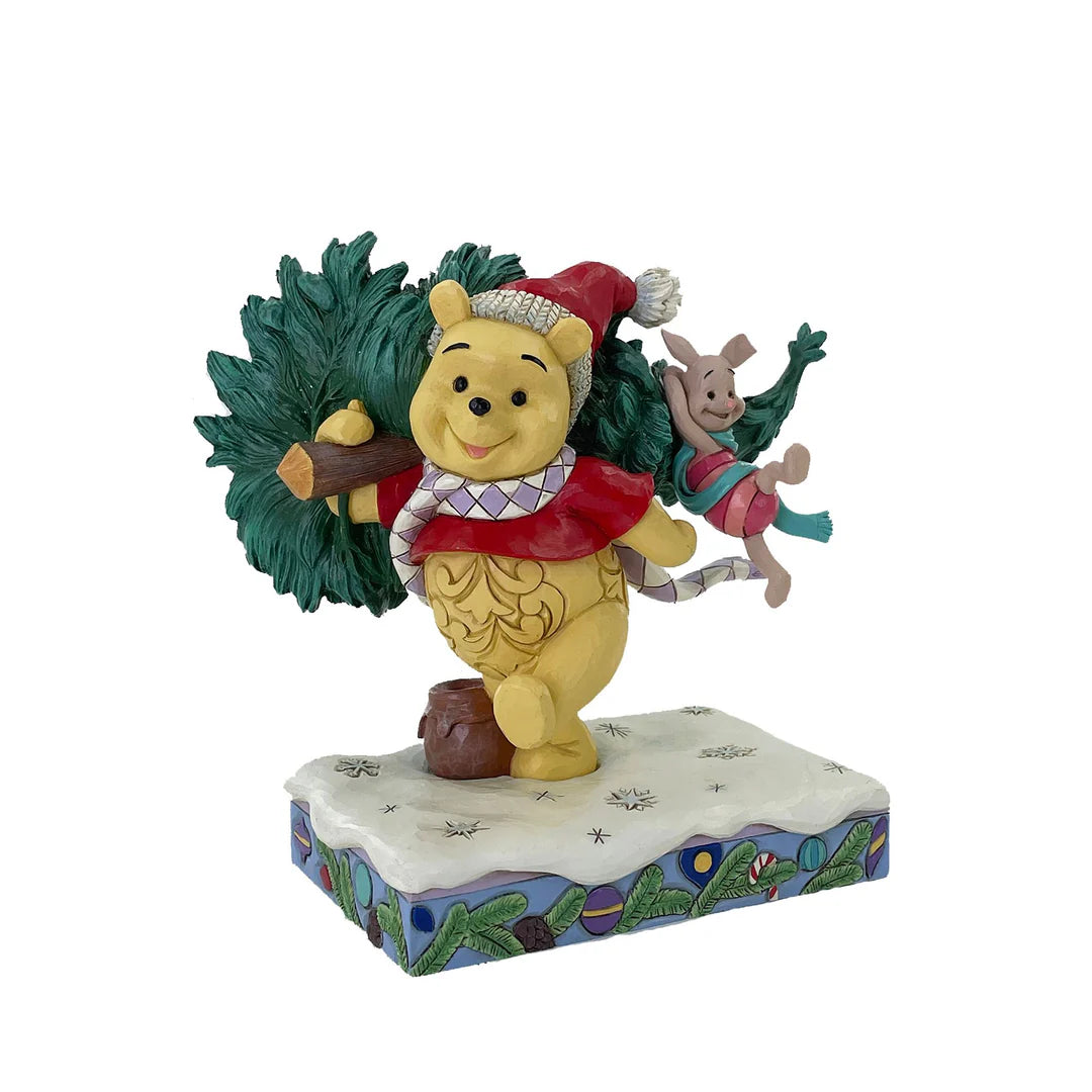 Figurine Disney Winnie l’Ourson & Porcinet de Noël – Collection Jim Shore