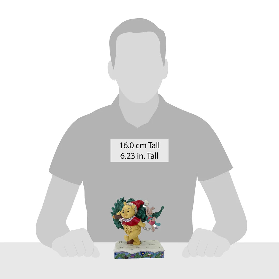 Figurine Disney Winnie l’Ourson & Porcinet de Noël – Collection Jim Shore