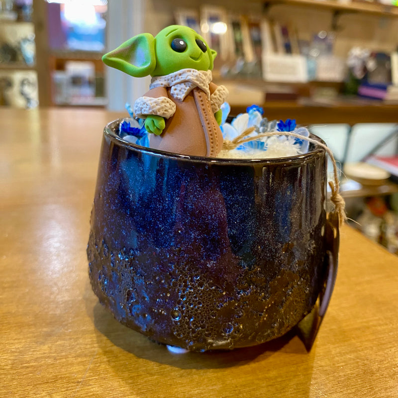 Bougie artisanale - Specimen intergalactique N°6 - CHOCO NOISETTE - Pièce unique