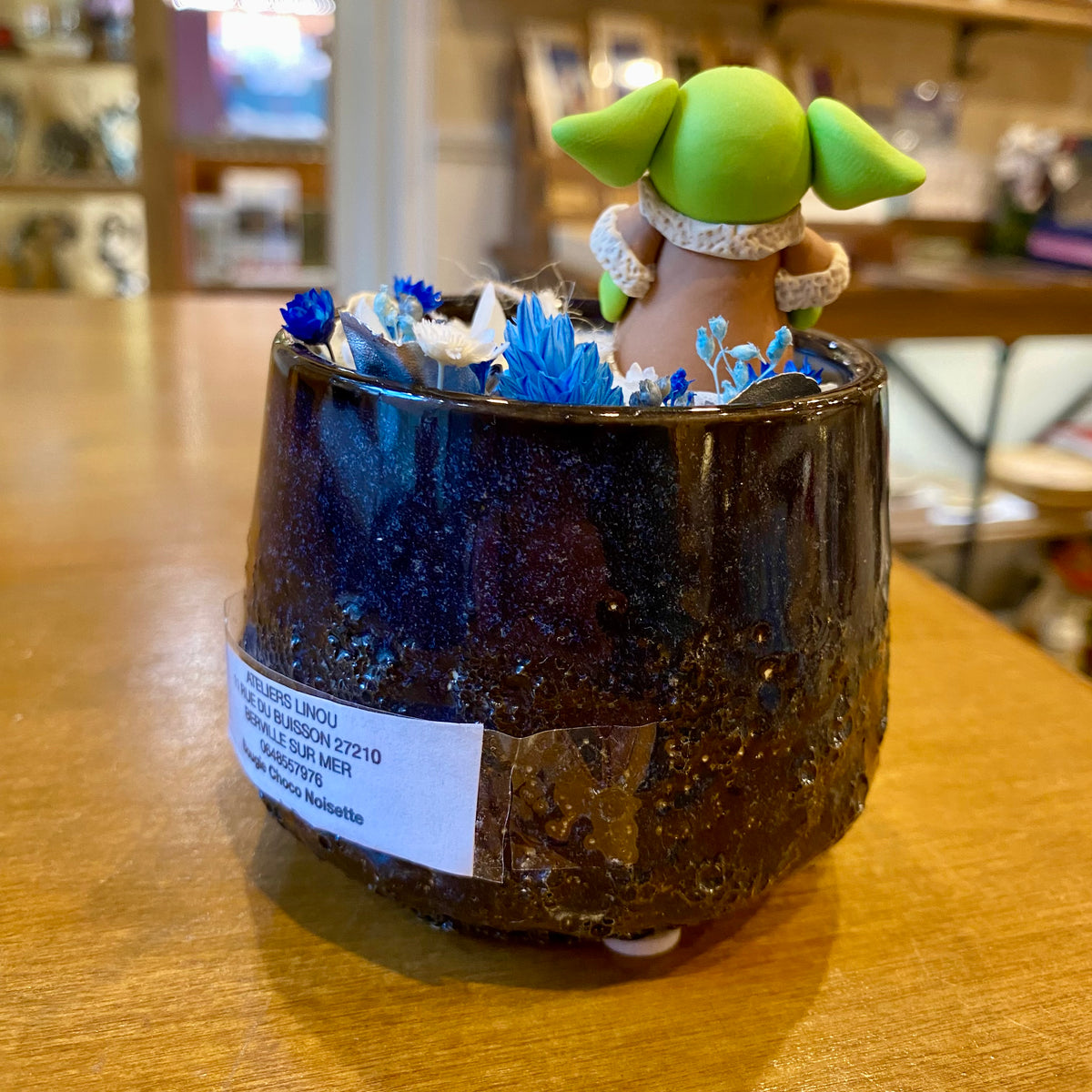 Bougie artisanale - Specimen intergalactique N°6 - CHOCO NOISETTE - Pièce unique