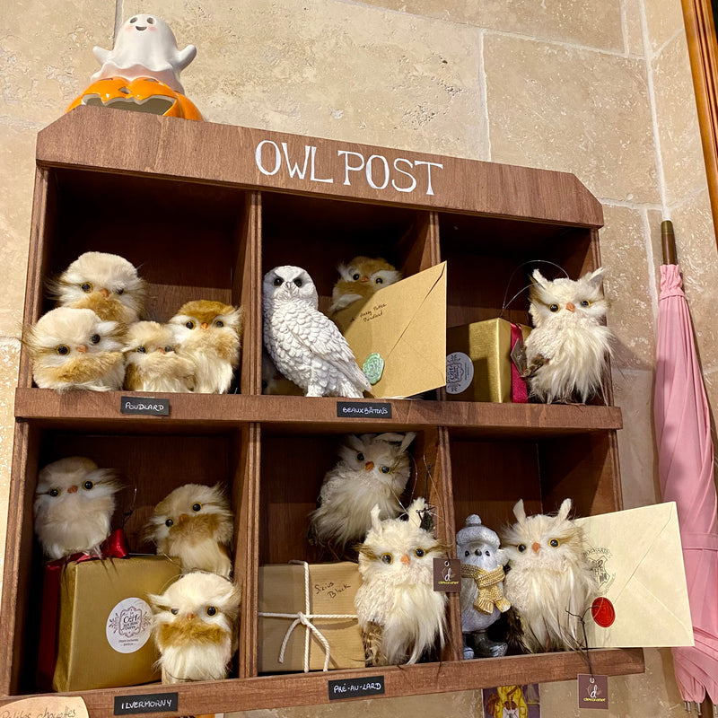 Chouette décorative duveteuse à suspendre – Couleurs naturelles