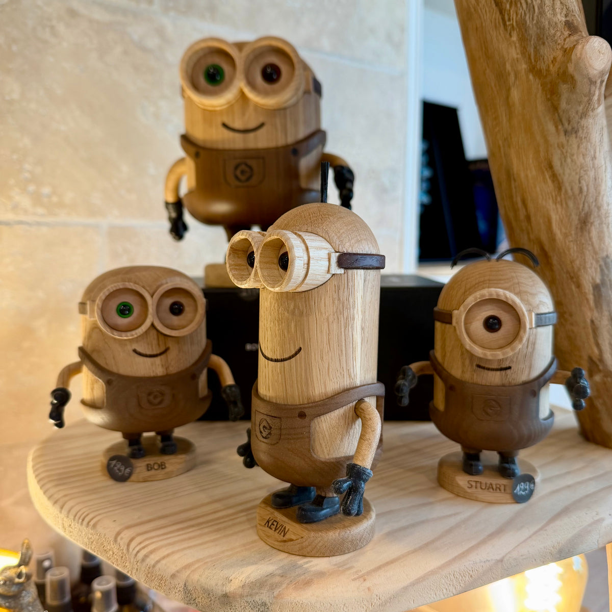 Figurine Kevin Minions en bois PETIT MODELE - Boyhood