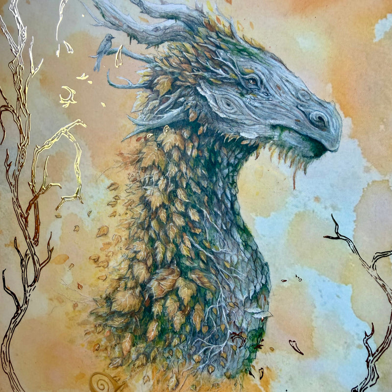 Illustration Dragon Sèmevent – Affiche fantasy – L’Or.angerie