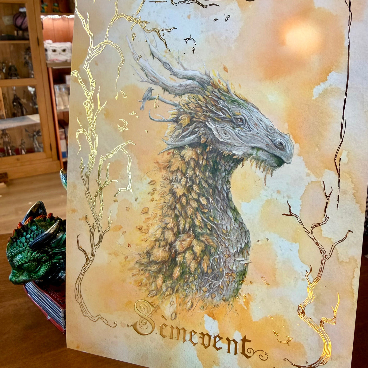 Illustration Dragon Sèmevent – Affiche fantasy – L’Or.angerie