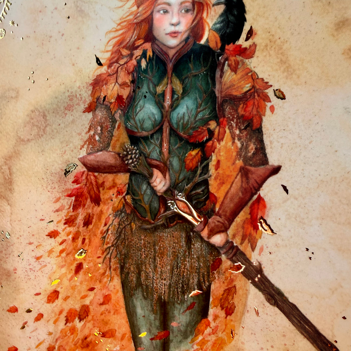 Illustration Chevalière du grand Automne – Affiche fantasy – L’Or.angerie