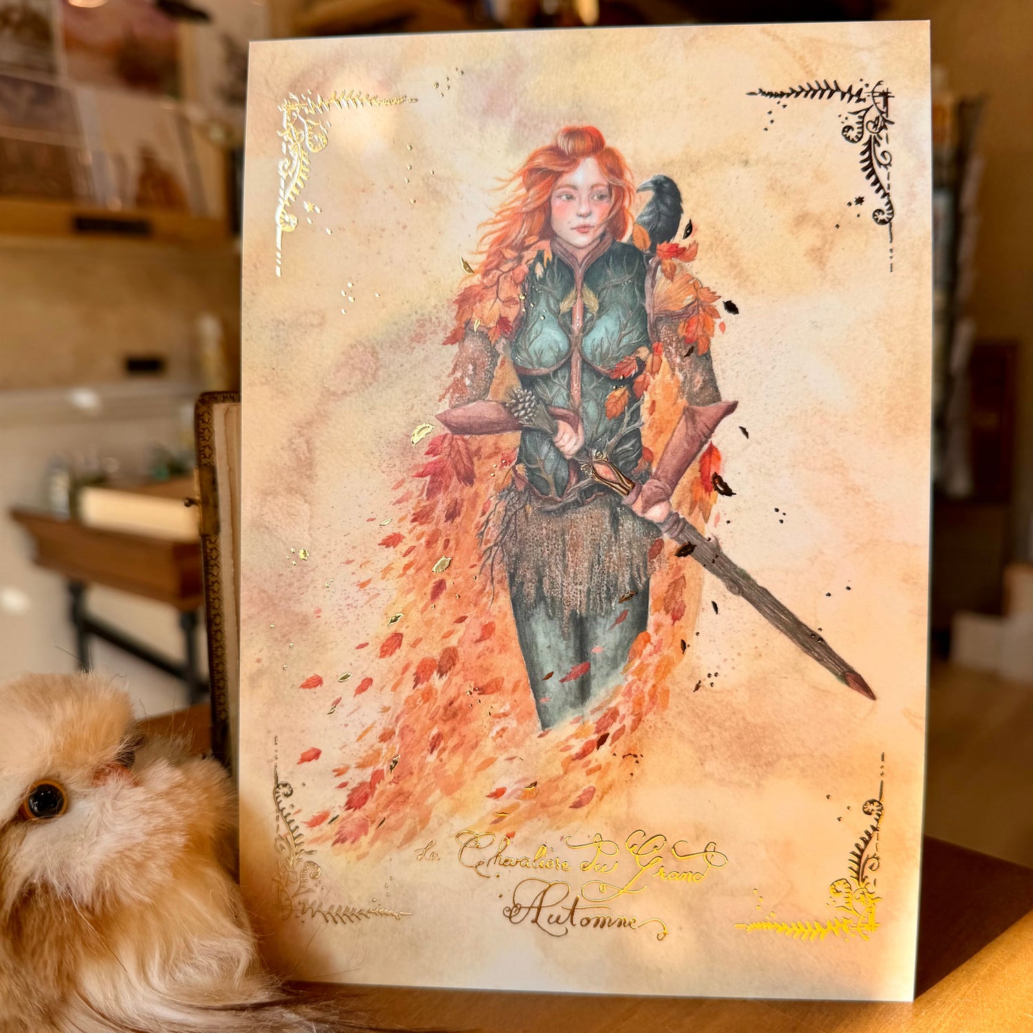 Illustration Chevalière du grand Automne – Affiche fantasy – L’Or.angerie