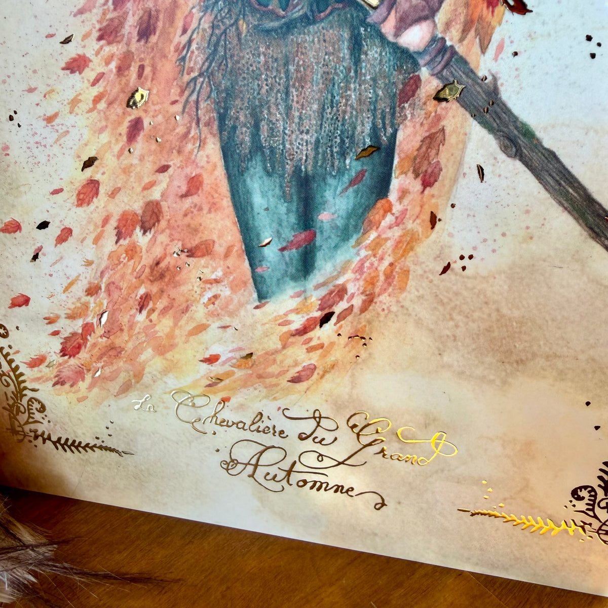 Illustration Chevalière du grand Automne – Affiche fantasy – L’Or.angerie
