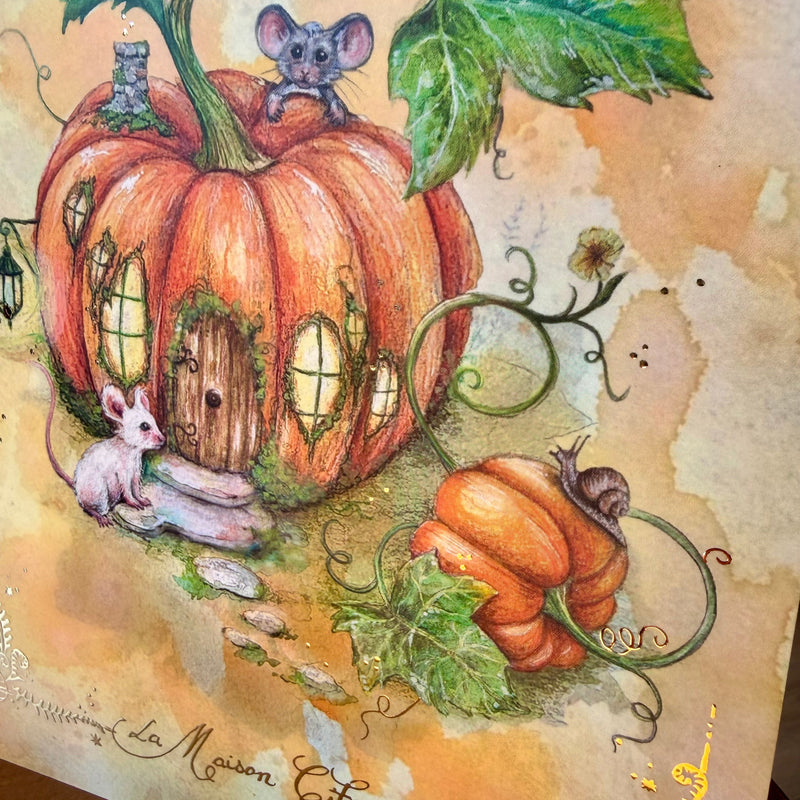 Illustration Maison Citrouille – Affiche féerique – L’Or.angerie