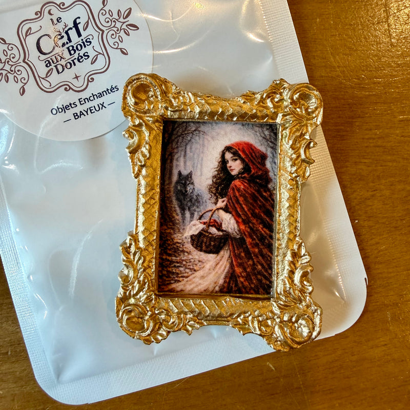 ARTISANAT Magnet cadre Le Petit Chaperon Rouge - Le Cerf aux Bois Dorés