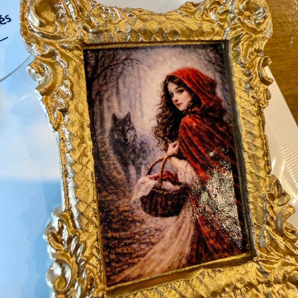 ARTISANAT Magnet cadre Le Petit Chaperon Rouge - Le Cerf aux Bois Dorés