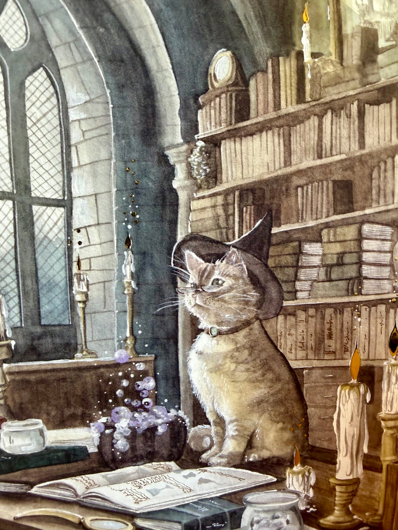 Illustration A5 La Professeure de Métamorphose - Chat sorcier
