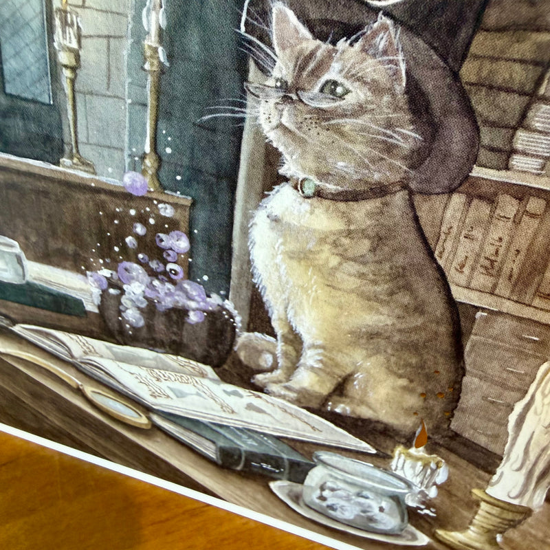 Illustration A5 La Professeure de Métamorphose - Chat sorcier