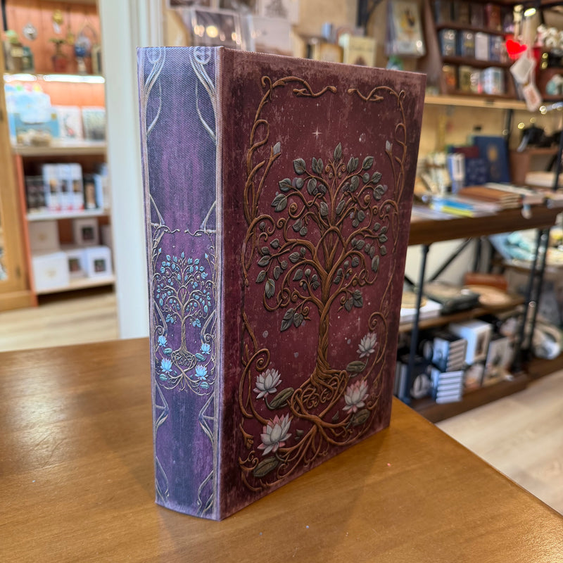 Boîte livre “Arbre de Vie” – Coffret décoratif effet grimoire