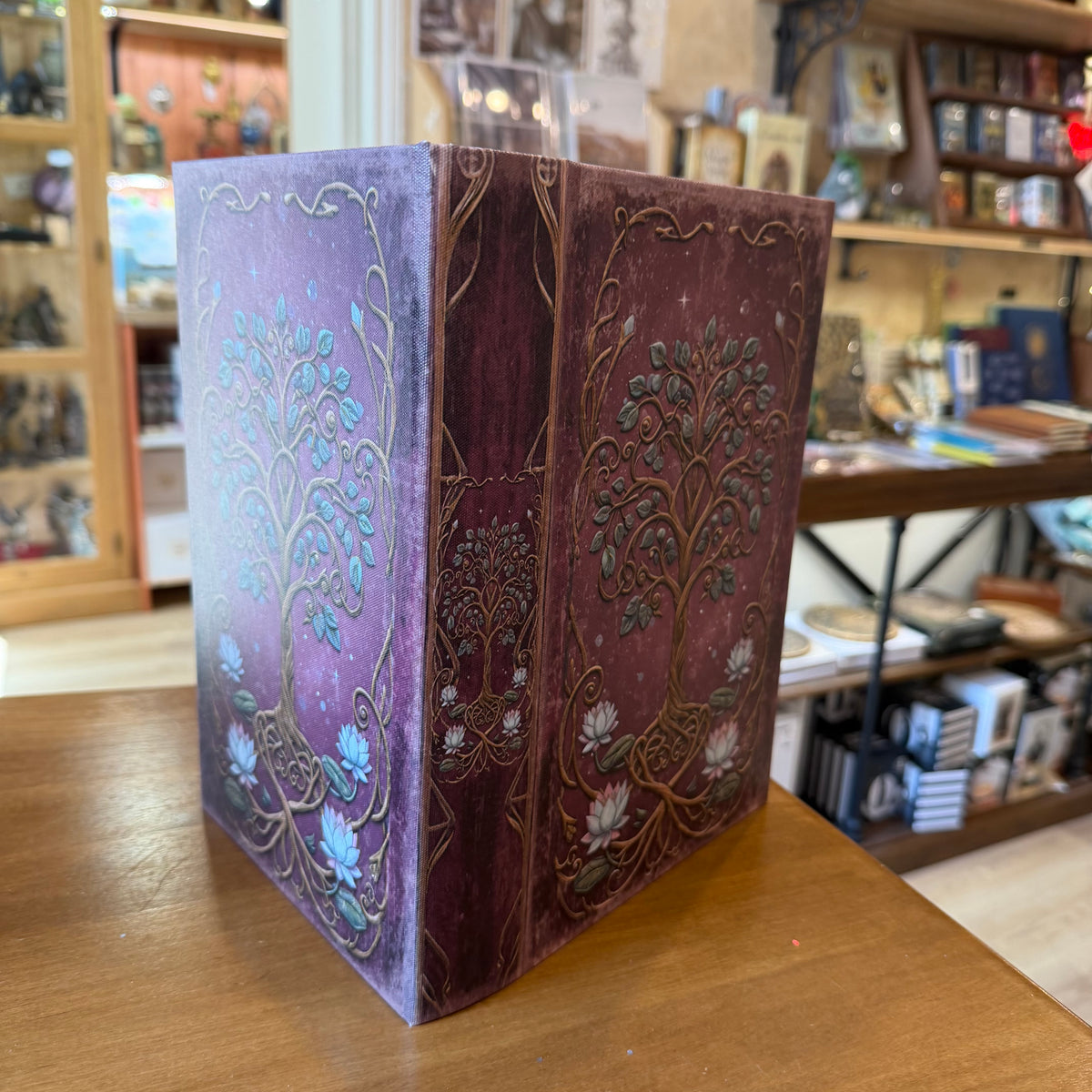 Boîte livre “Arbre de Vie” – Coffret décoratif effet grimoire