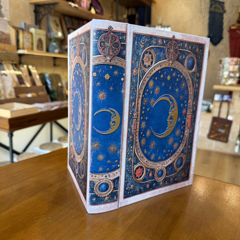 Boîte livre “Lune” – Coffret décoratif effet grimoire
