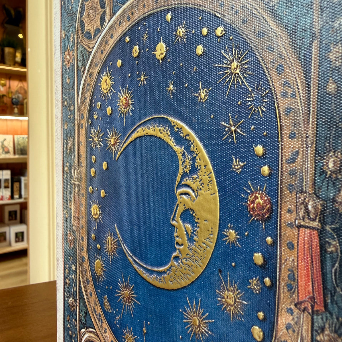 Boîte livre “Lune” – Coffret décoratif effet grimoire
