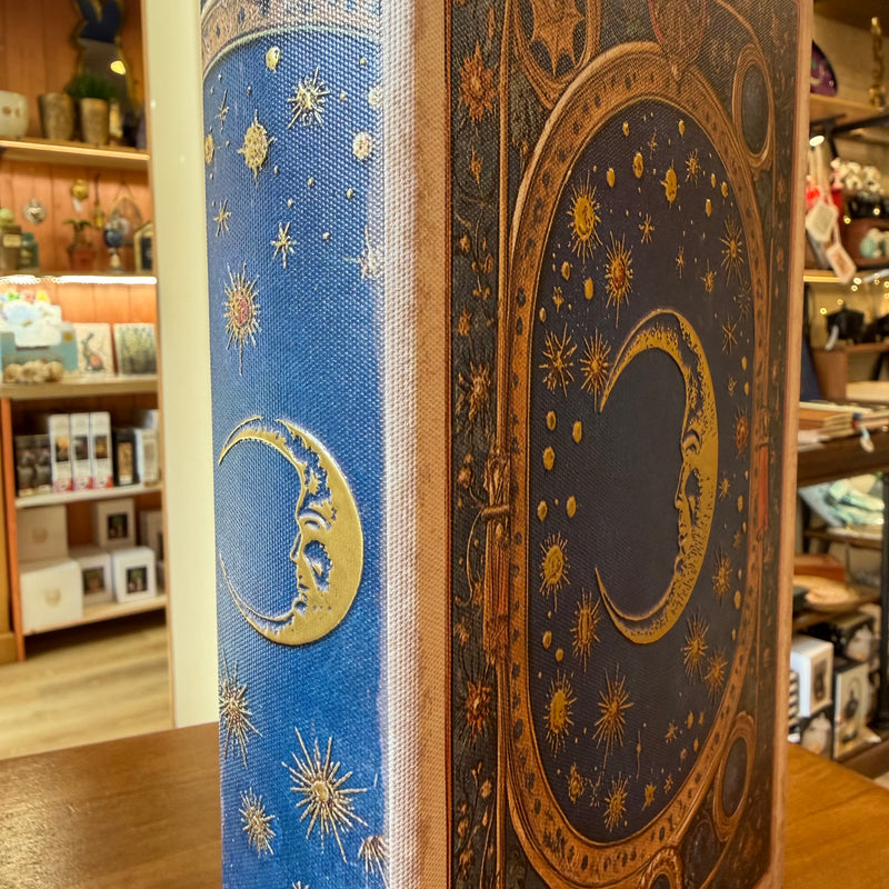 Boîte livre “Lune” – Coffret décoratif effet grimoire
