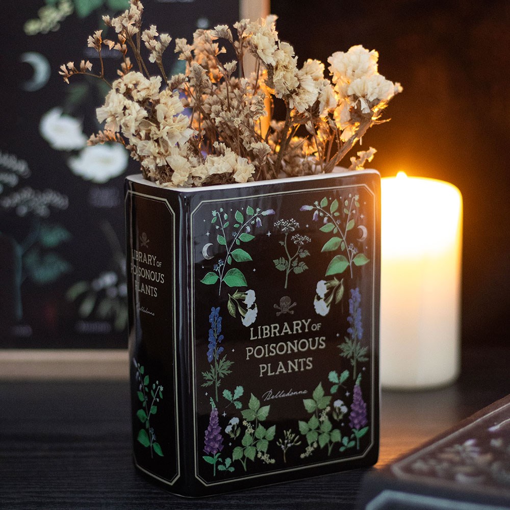 Vase Livre « Bibliothèque des Plantes Vénéneuses » – Décoration Gothique