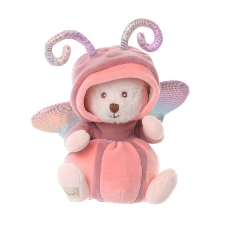 BUKOWSKI- Peluche ourson déguisé en papillon rose Ziggy