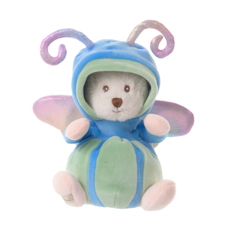 BUKOWSKI- Peluche ourson déguisé en papillon bleu Ziggy