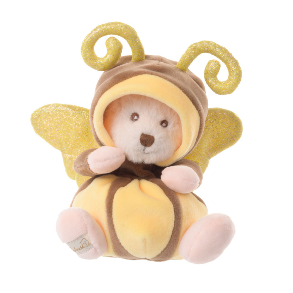 BUKOWSKI- Peluche ourson déguisé en papillon jaune Ziggy
