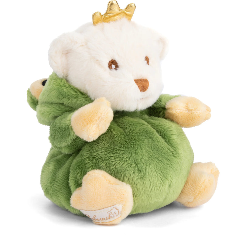 Peluche Bukowski Ourson Ziggy déguisé en grenouille avec couronne