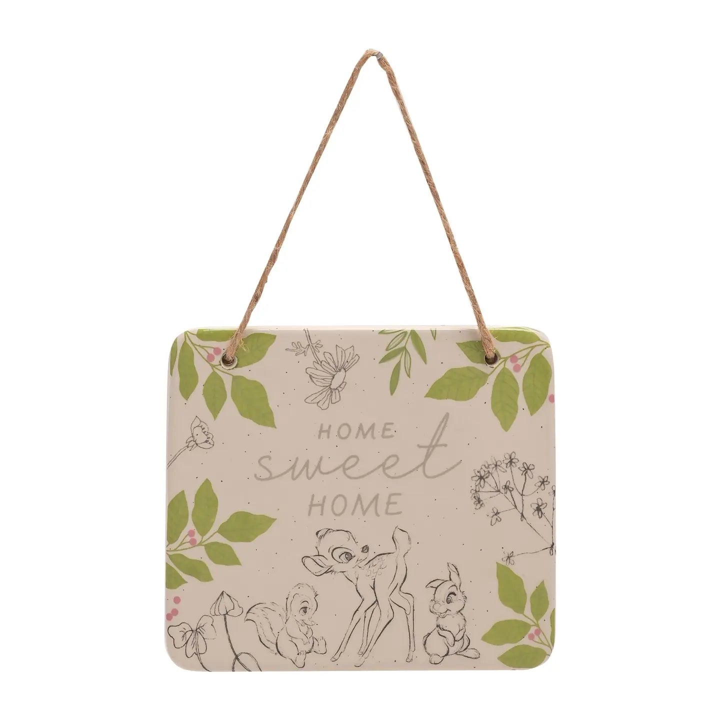 Plaque murale Bambi « Home Sweet Home » – Céramique – Disney Officiel