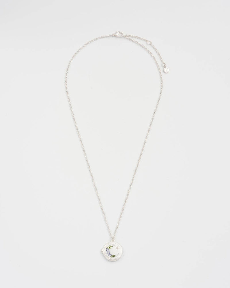 Medaillon collier LUNE - Fable England - plaqué argent