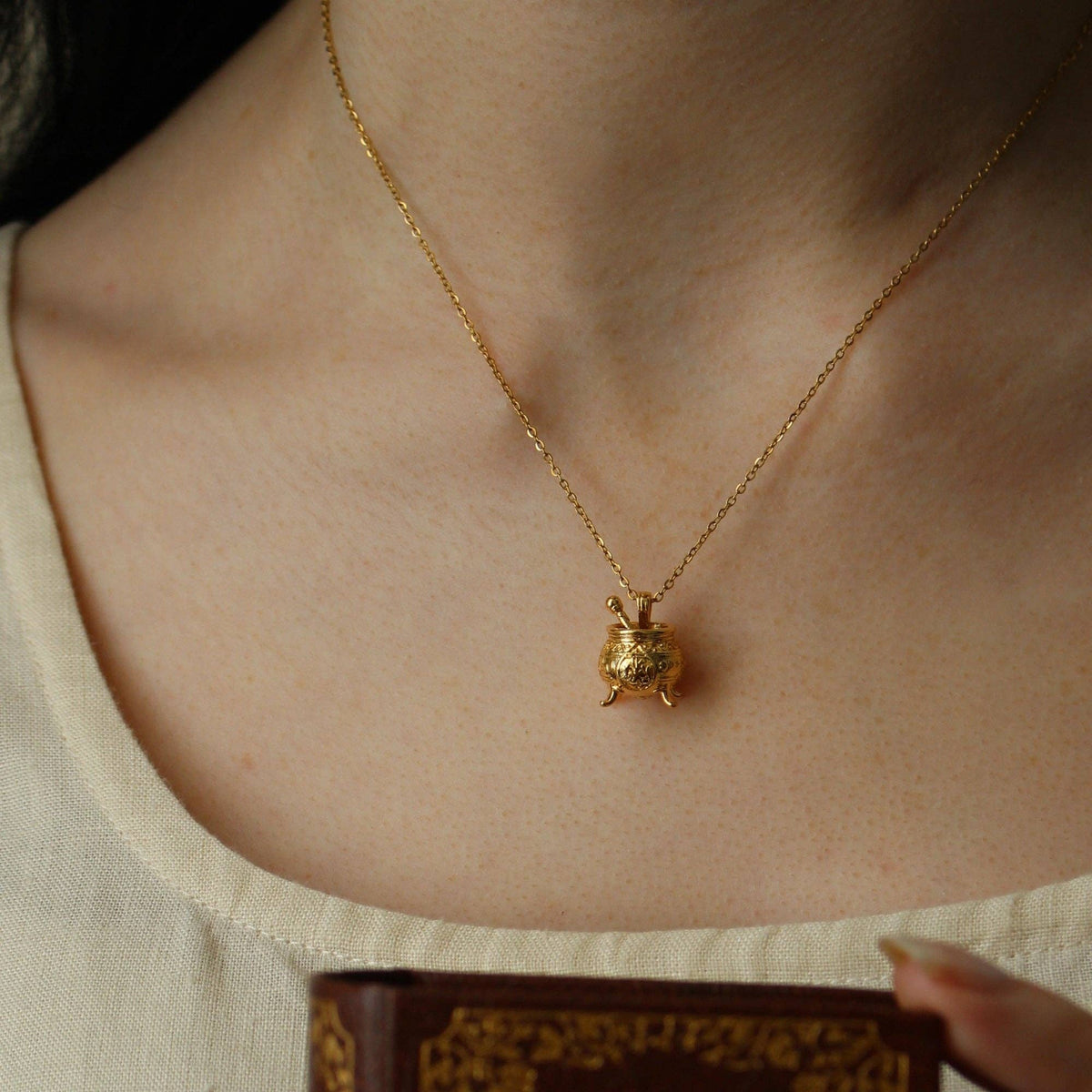 Collier Chaudron plaqué or