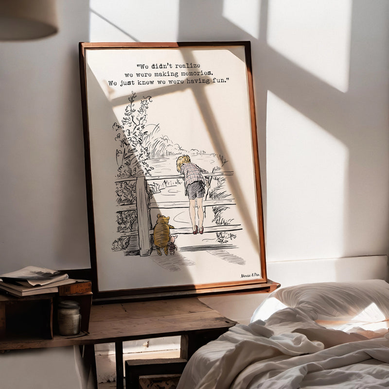 Affiche Winnie & Jean-Christophe – Souvenirs d’enfance – Formats A4 et A3 (sans cadre)