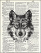 Affiche Vintage – Loup sur page de dictionnaire anglais