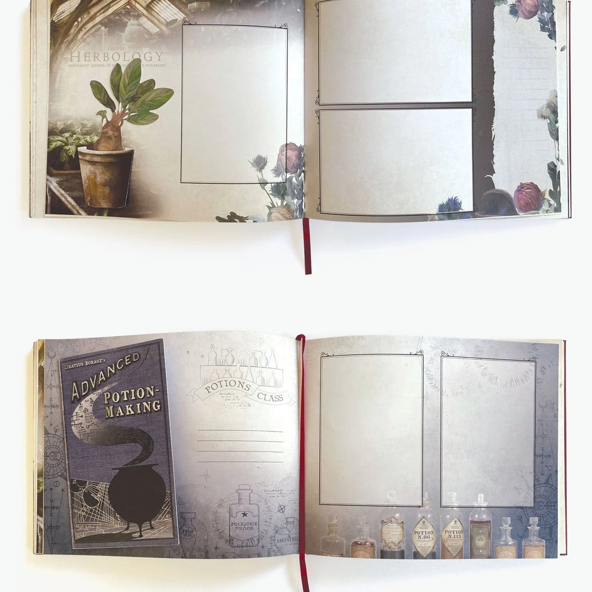 Album photo Deluxe Harry Potter de la marque Paper House Production, page Herbology et Making Potion