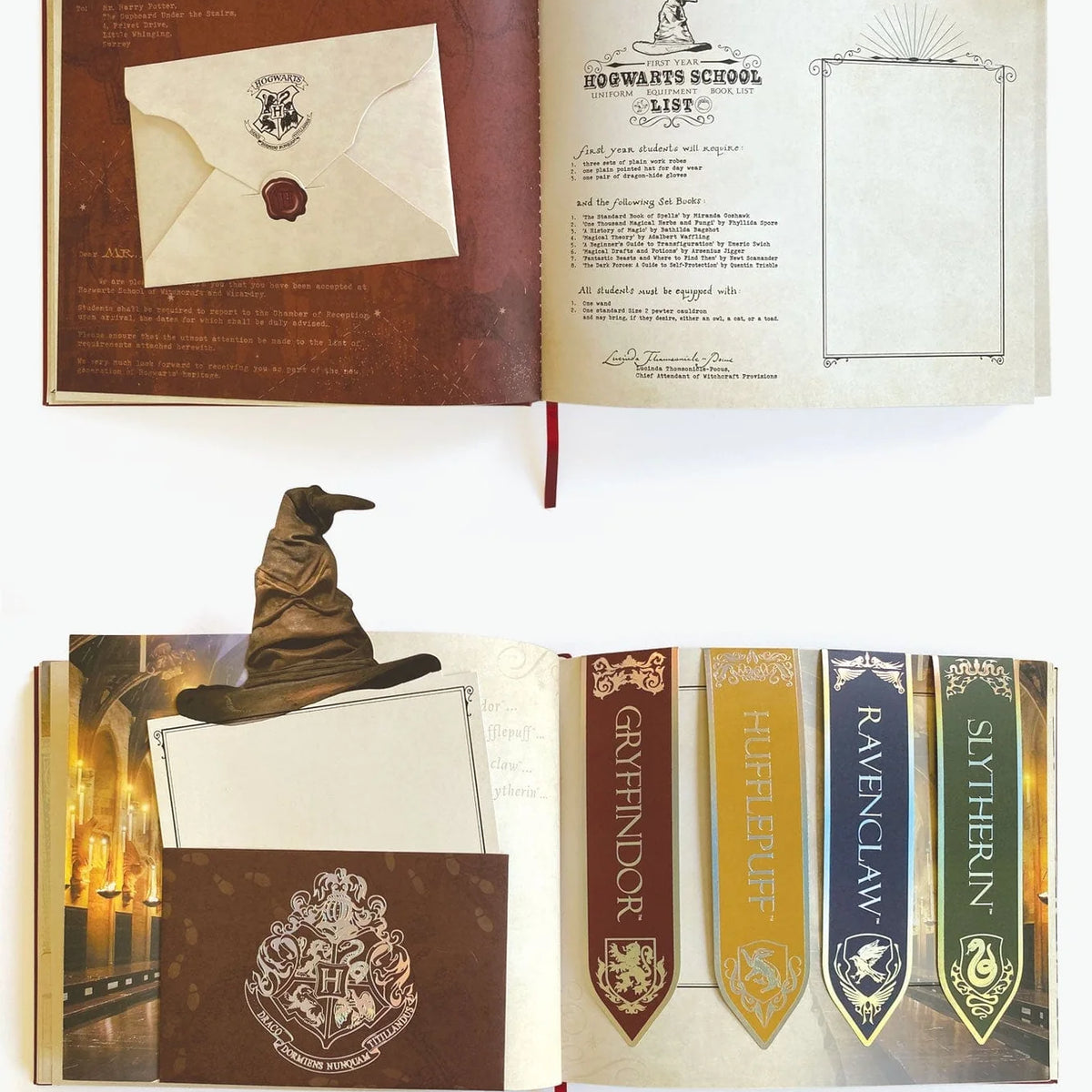 Album photo Deluxe Harry Potter de la marque Paper House Production, pages des 4 maisons