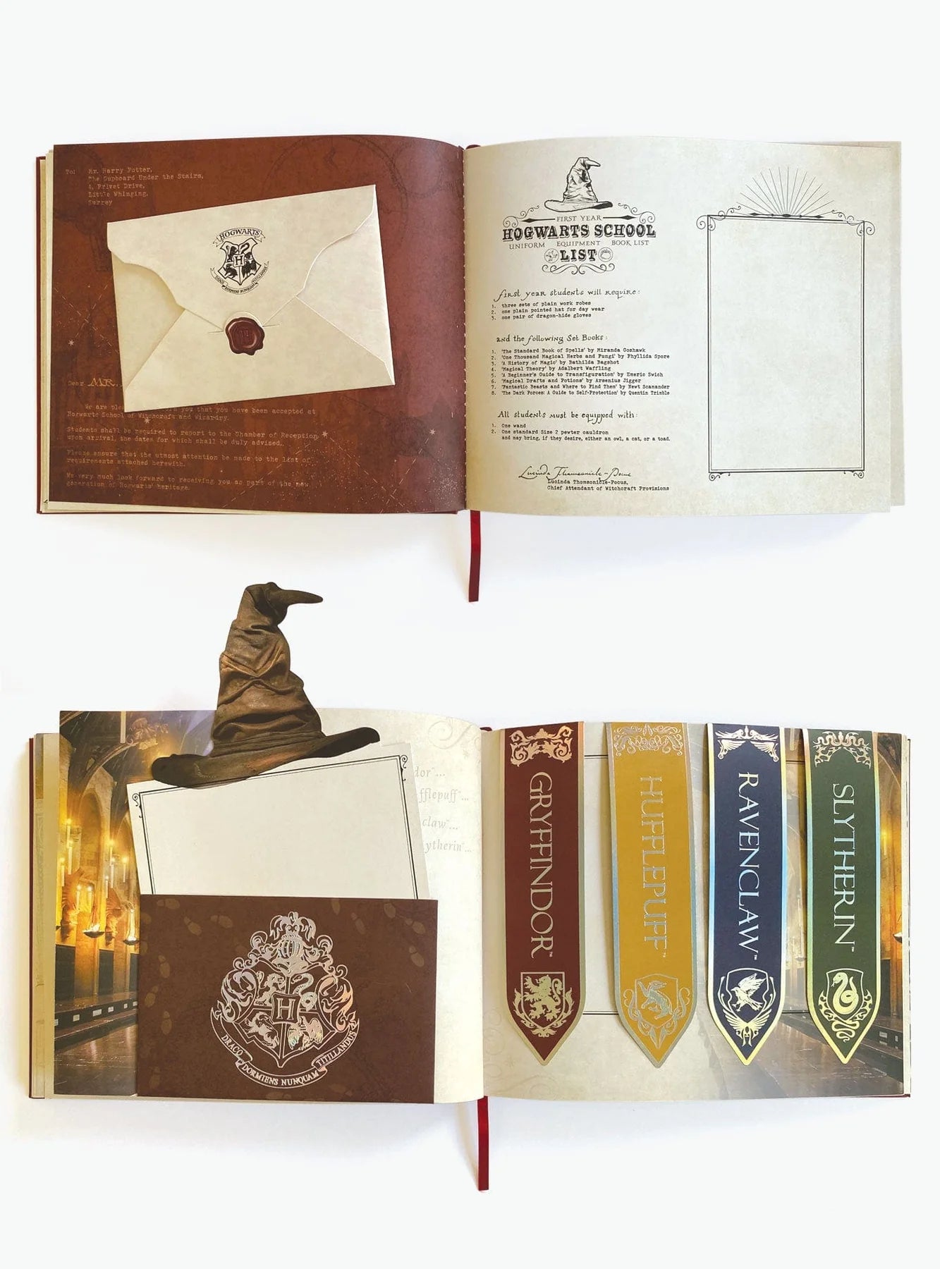 Album photo Deluxe Harry Potter de la marque Paper House Production, pages des 4 maisons