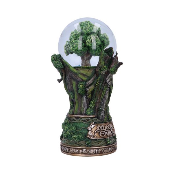 Boule à neige Sylvebarbe Le Seigneur des Anneaux, base en résine sculptée en forme d'Ent, 22,5 cm