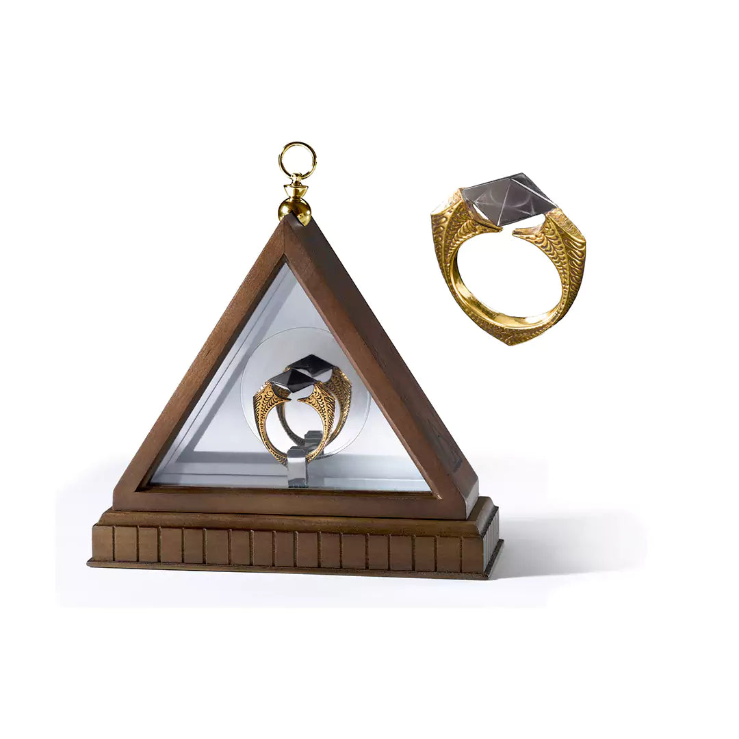 Bague des Gaunt Harry Potter – Horcruxe & Pierre de Résurrection – Présentoir Reliques de la Mort – Noble Collection – Taille 62,4