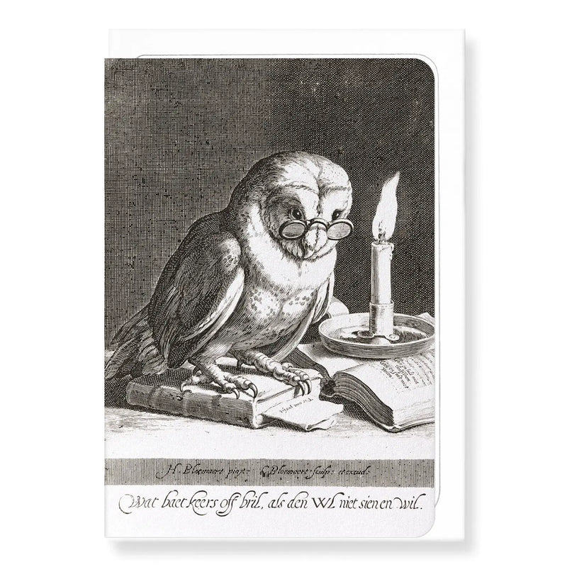 carte postale vintage owl