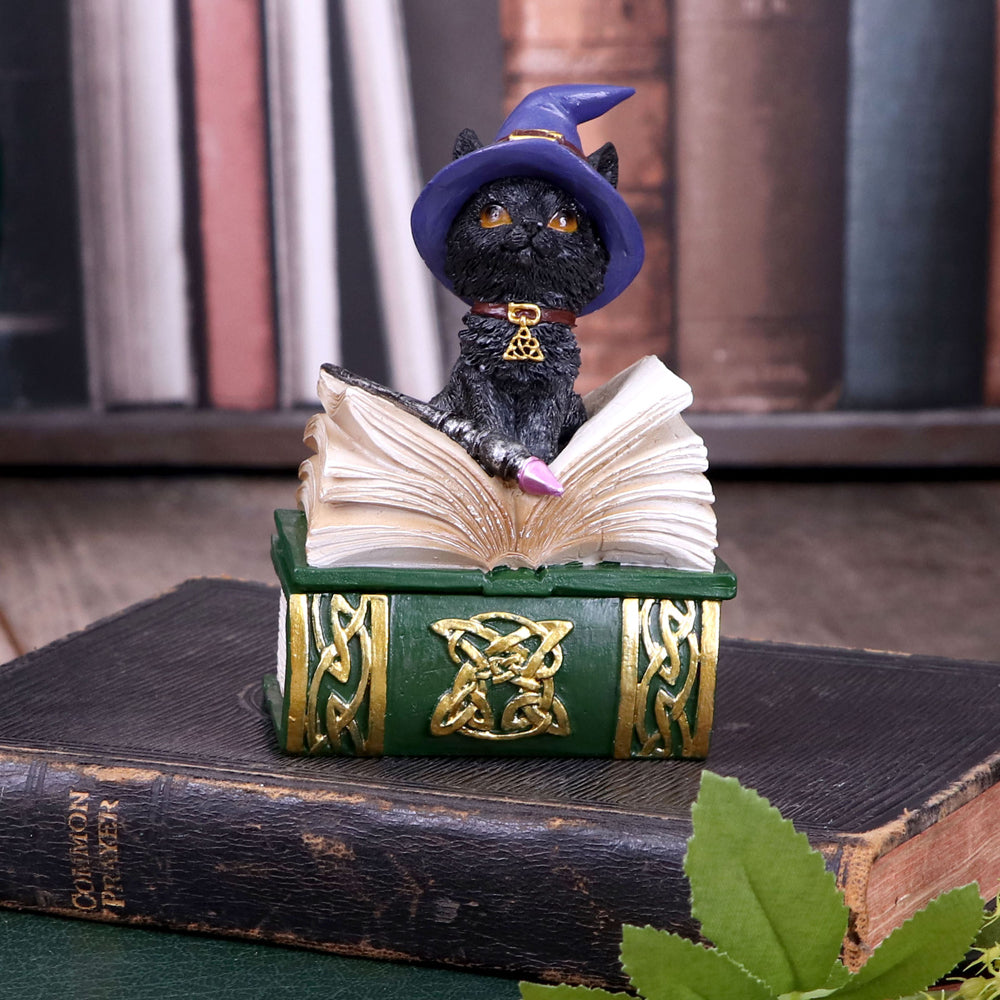 Boîte magique Chat Sorcier sur grimoire