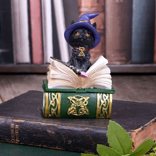 Boîte magique Chat Sorcier sur grimoire