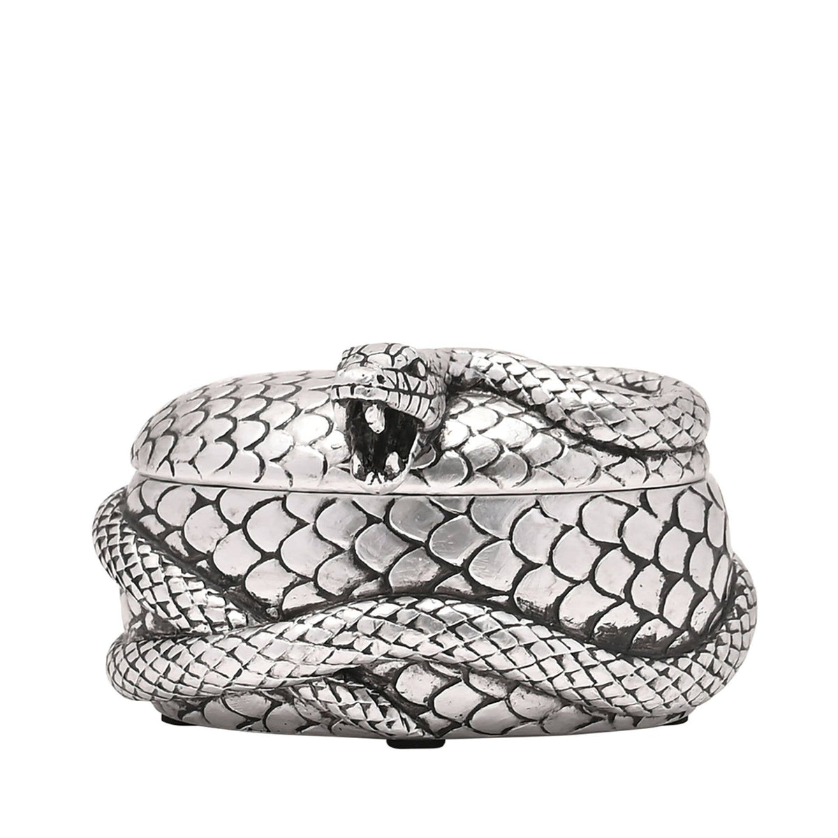 Boite harry potter ovale argentée, avec un serpent