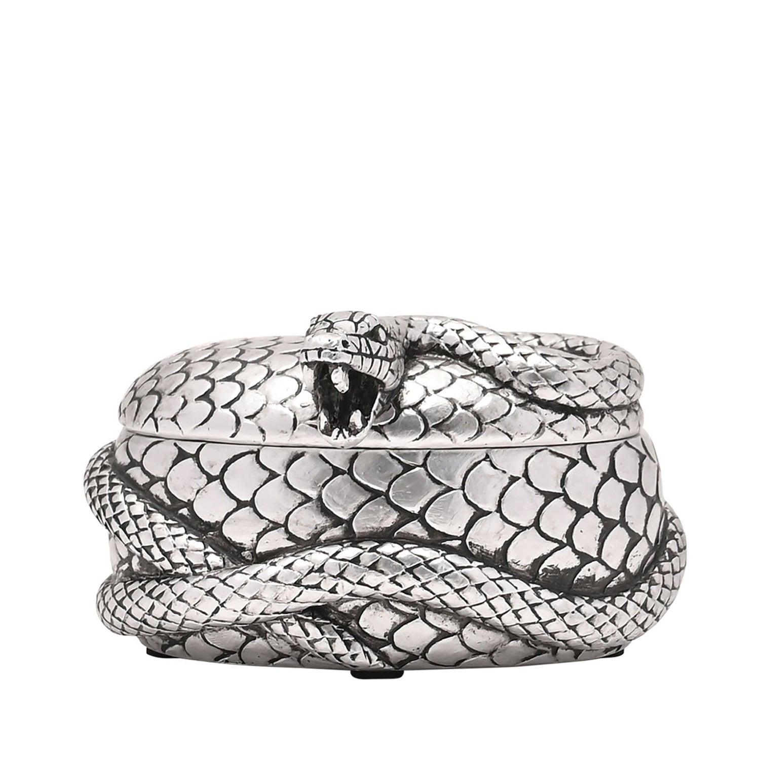 Boite harry potter ovale argentée, avec un serpent