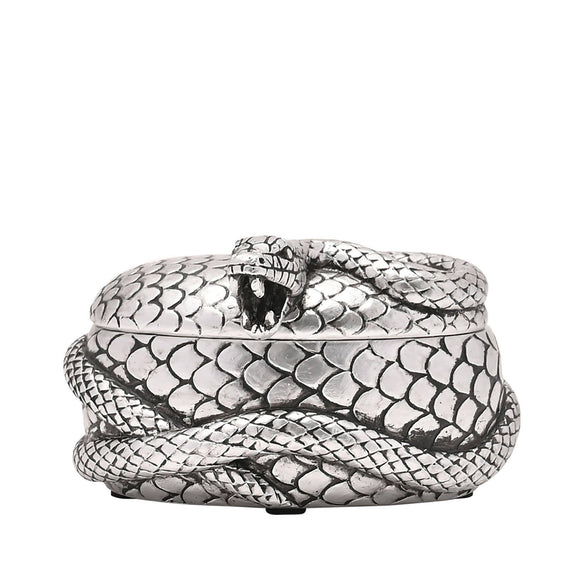 Boite harry potter ovale argentée, avec un serpent