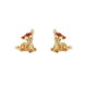 Boucles d'oreilles Bambi en plaqué or emaillé Disney