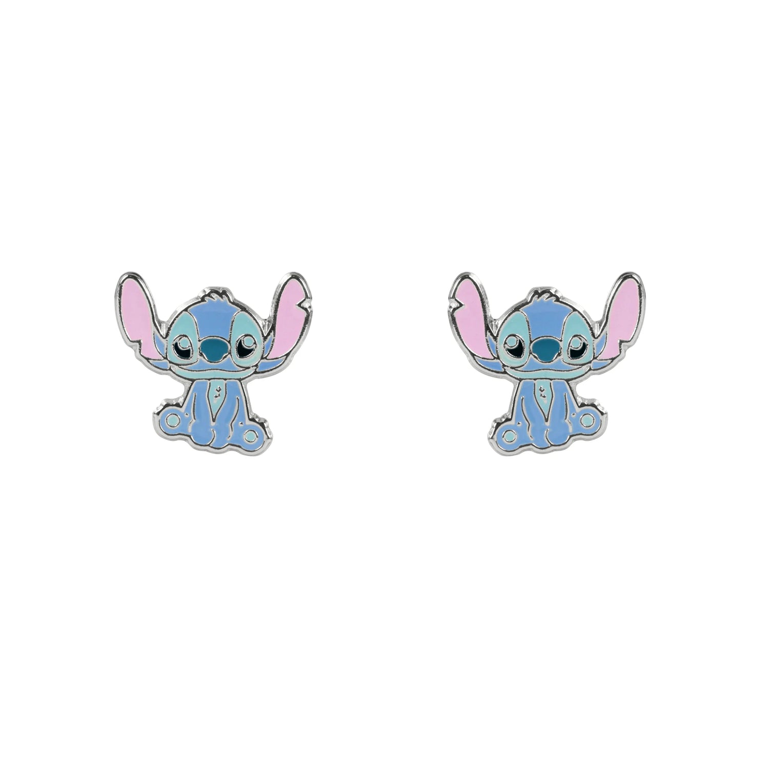 Boucles d'oreilles Stitch en plaqué argent Disney
