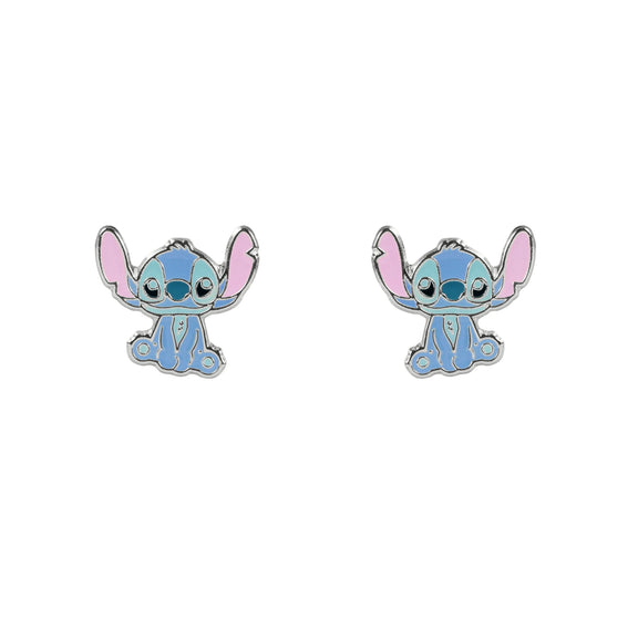 Boucles d'oreilles Stitch en plaqué argent Disney