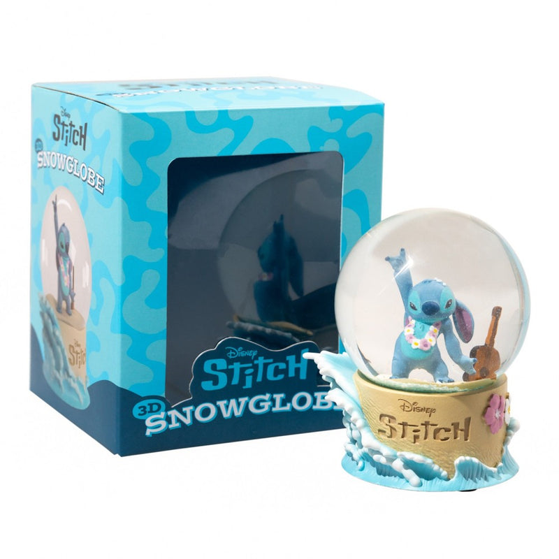 Boule à neige Stitch 3D – Disney – Figurine hawaïenne avec ukulélé